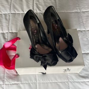 Paris Hilton Destiny black ice crystals heels